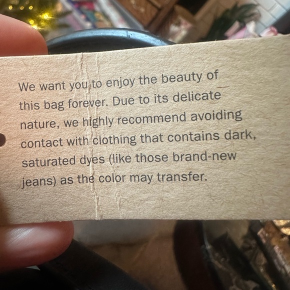 NWT J. Crew Cream & Black Genuine Leather Tote Satchel w/ Accessory Pouch - Picture 15 of 17